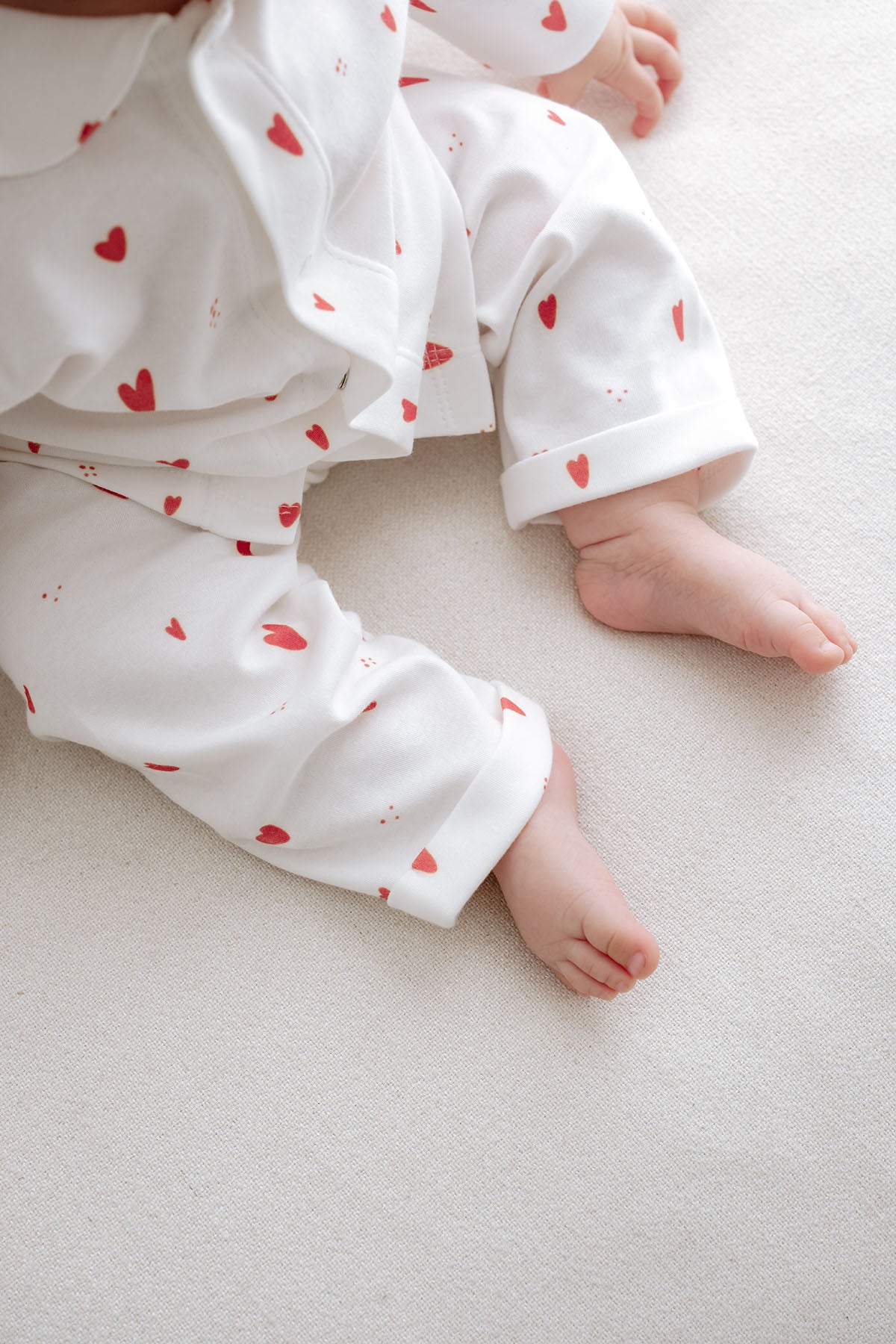 İnterlok Pijama Takımı  | Red Hearts image 2