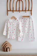 İnterlok Pijama Takımı  | Red Hearts image 7
