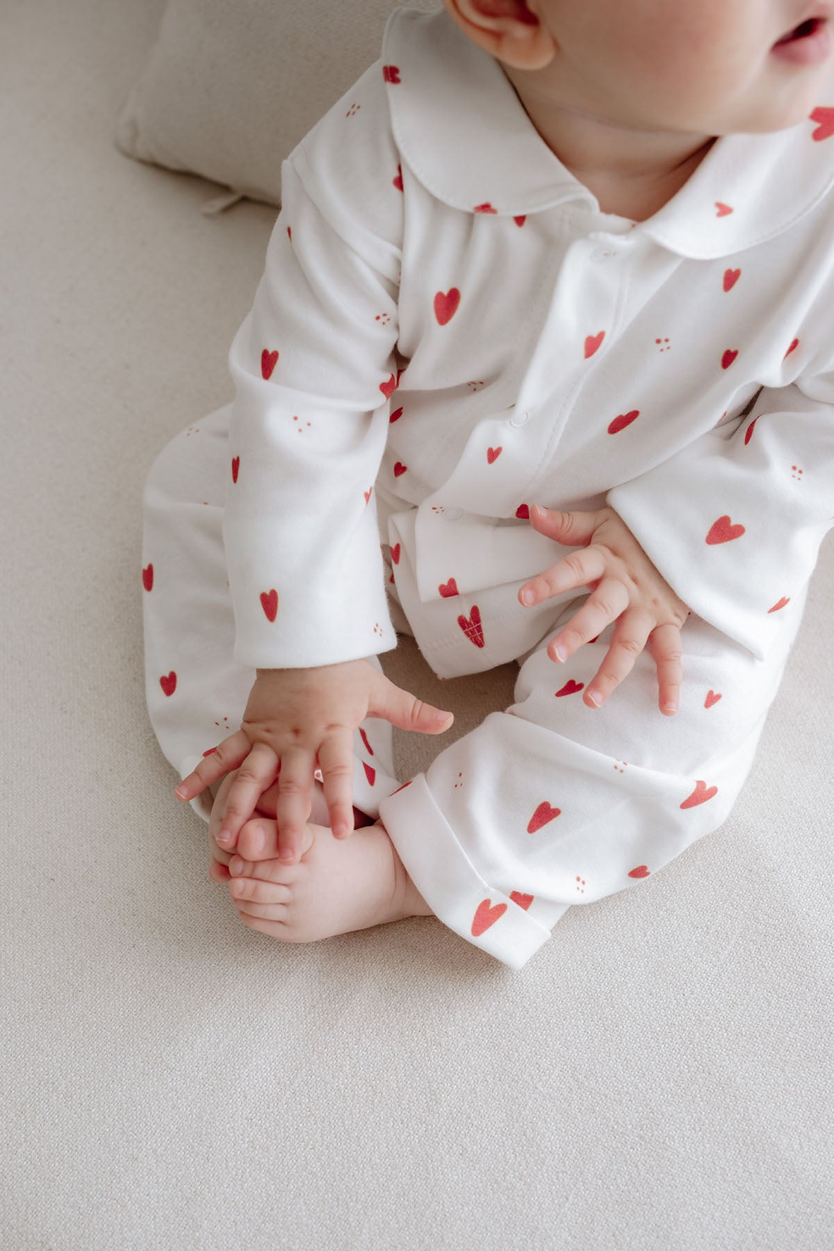 İnterlok Pijama Takımı  | Red Hearts image 4