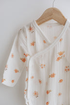 Müslin Kruvaze Body  | Peachy Flowers image 1