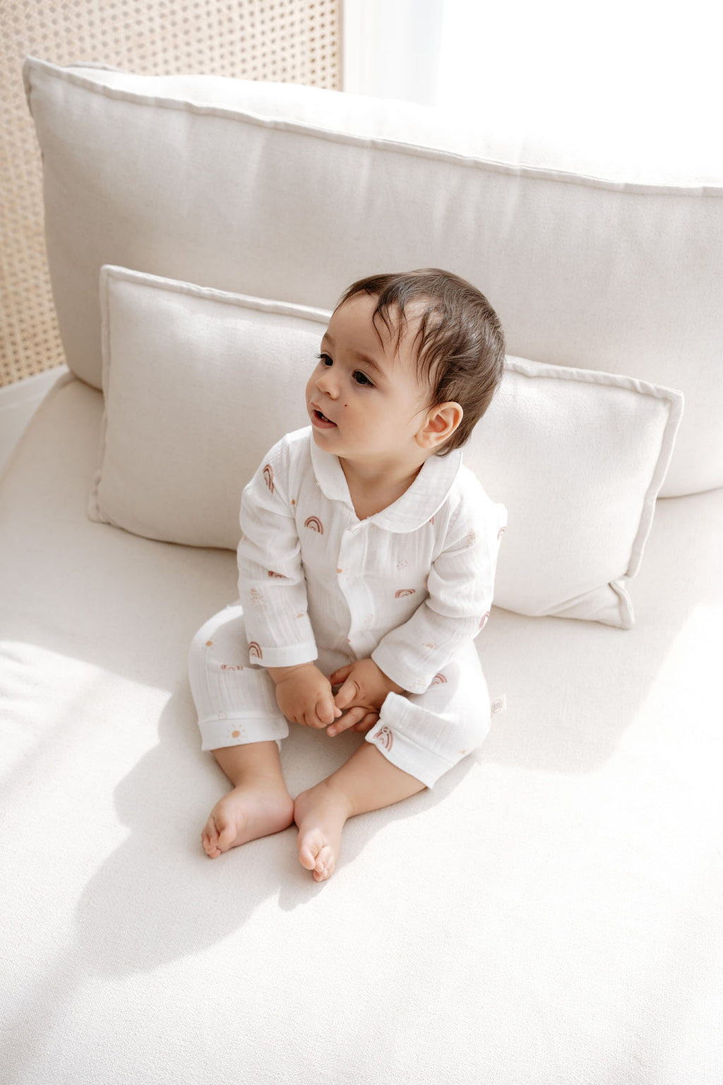 Müslin Bebek Tulumu  | Boho Rainbow image 0