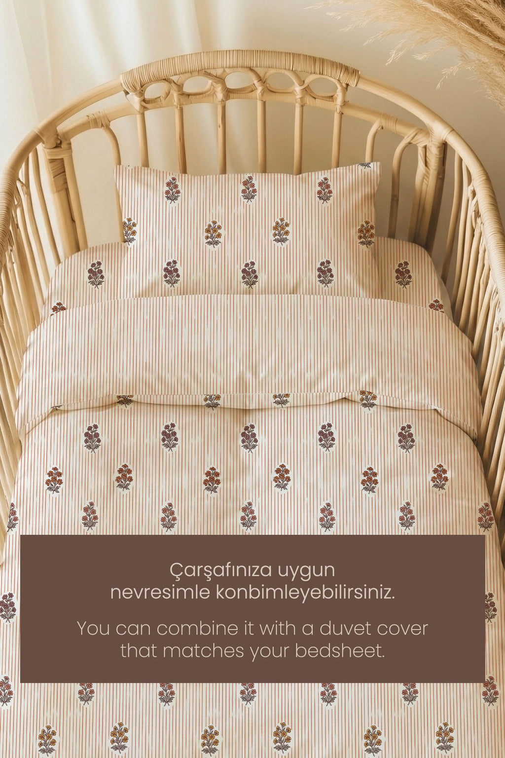 Lastikli Çarşaf Seti  | Botanic Lines image 3