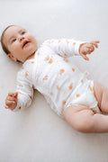 Müslin Kruvaze Body  | Peachy Flowers image 0