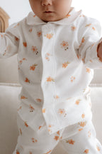 İnterlok Pijama Takımı  | Peachy Flowers image 1