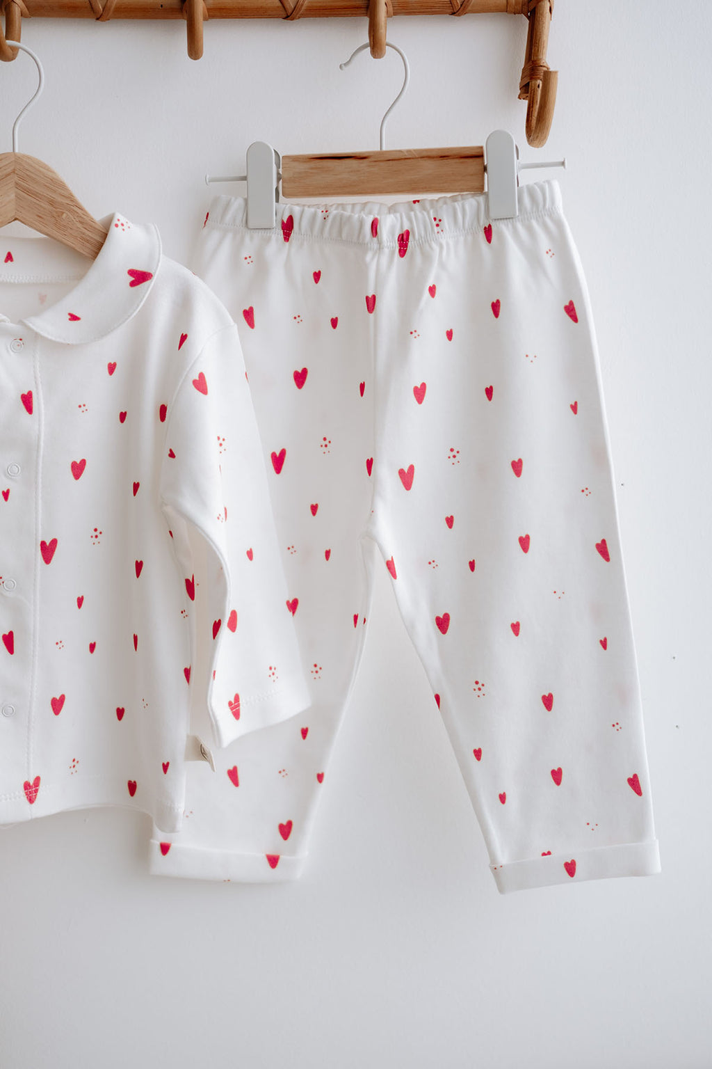 İnterlok Pijama Takımı  | Red Hearts image 3