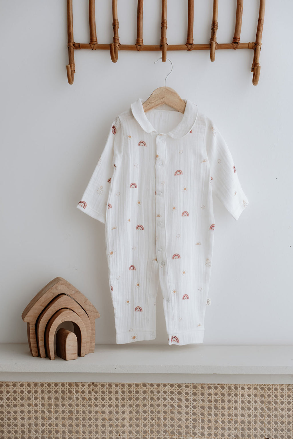 Müslin Bebek Tulumu  | Boho Rainbow image 6