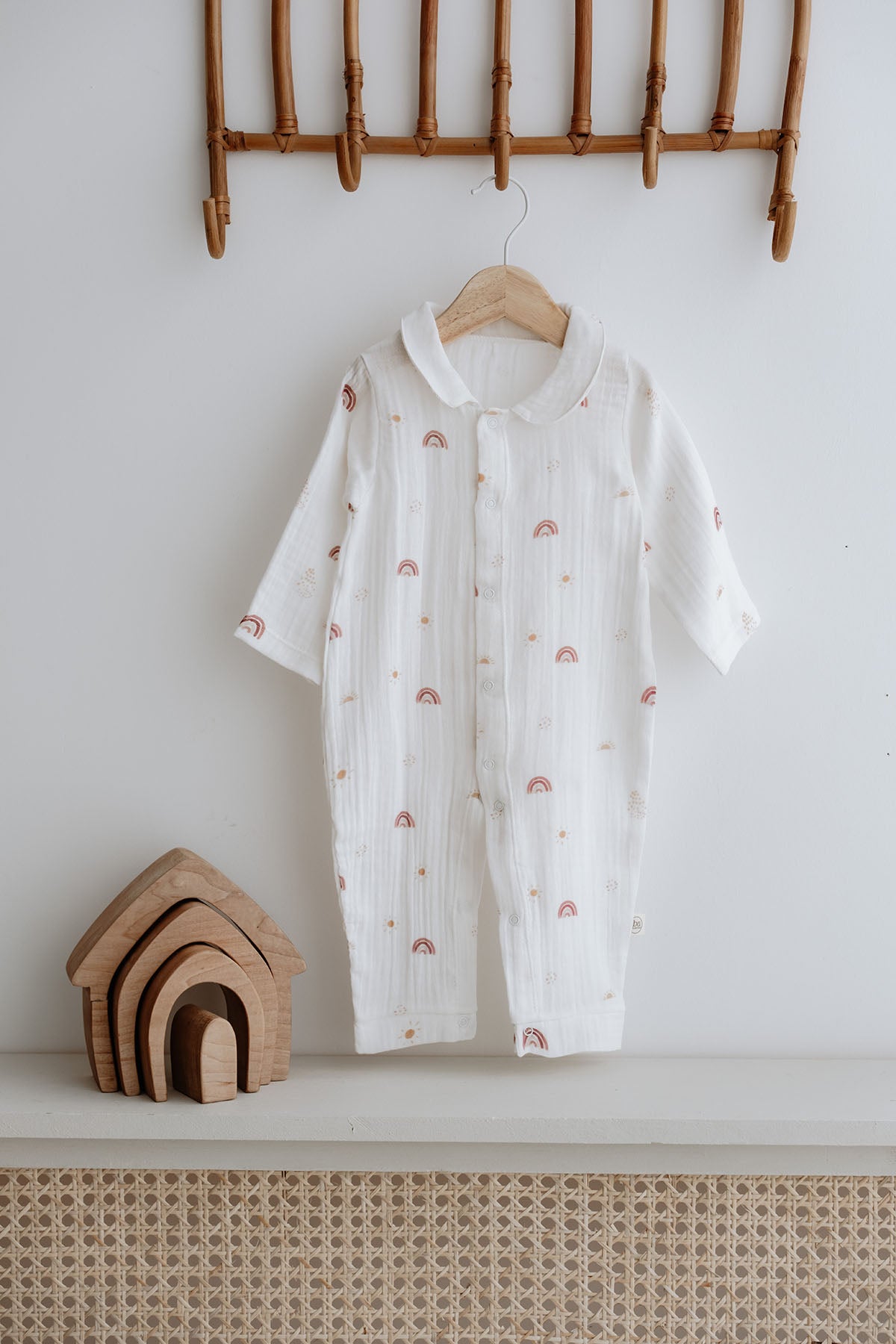 Müslin Bebek Tulumu  | Boho Rainbow image 6