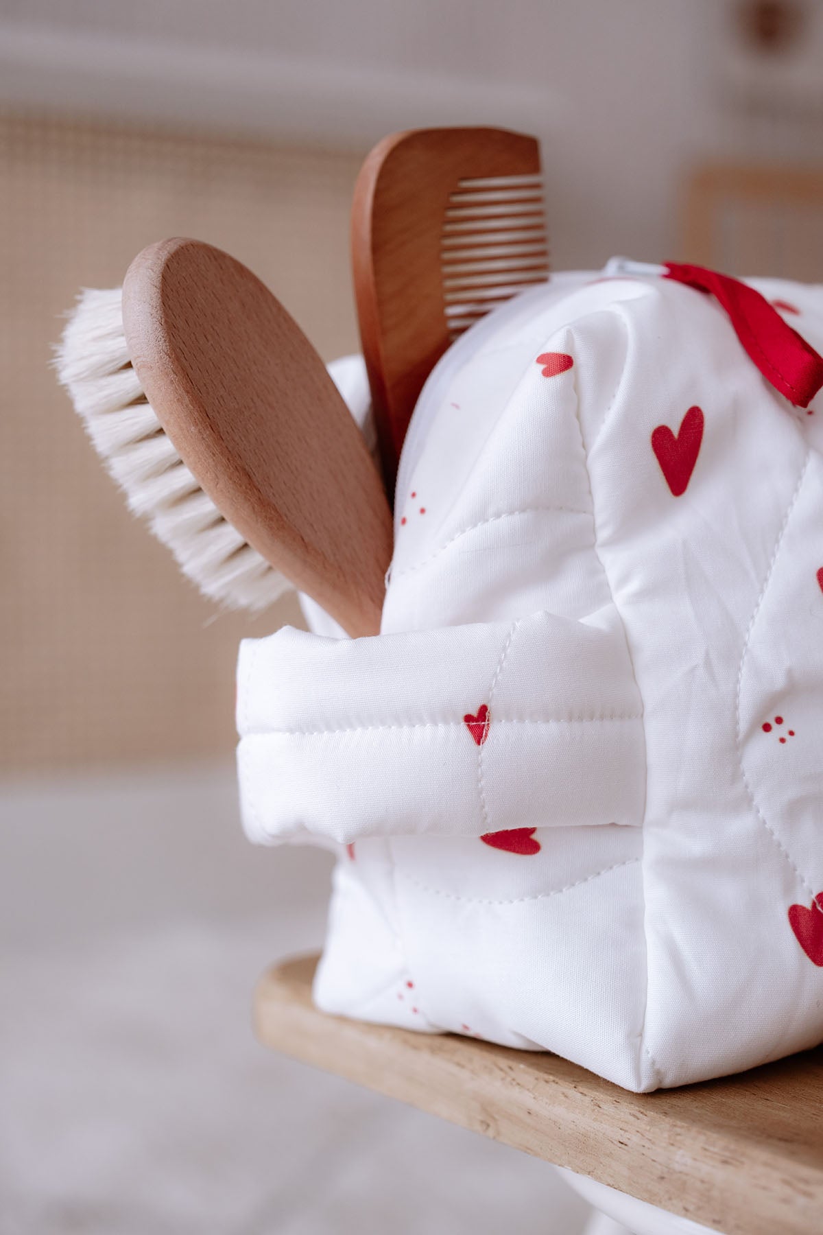 Bebek Bakım Çantası | Red Hearts image 3