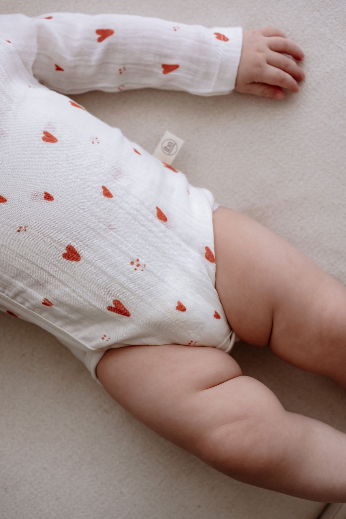 Müslin Kruvaze Body  | Red Hearts image 4