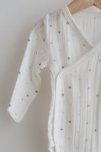 Müslin Kruvaze Body  | Green Dots image 1