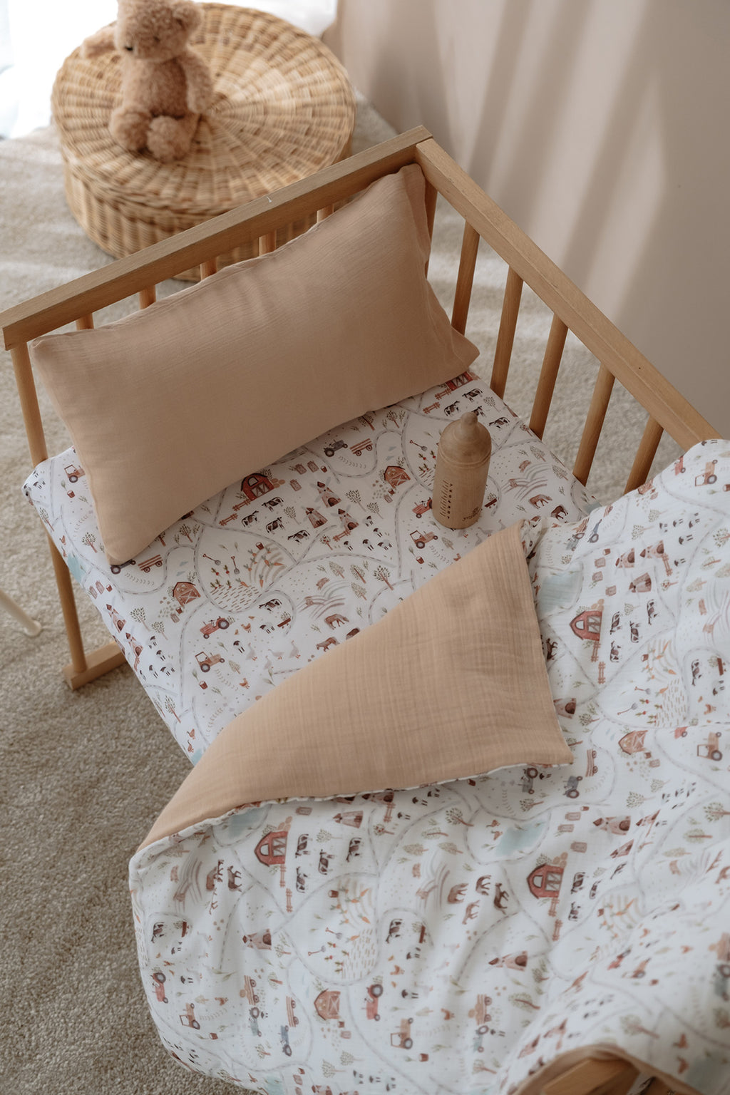 Tek Kişilik Müslin Nevresim Takımı (150x200) | Farmstead Map image 4