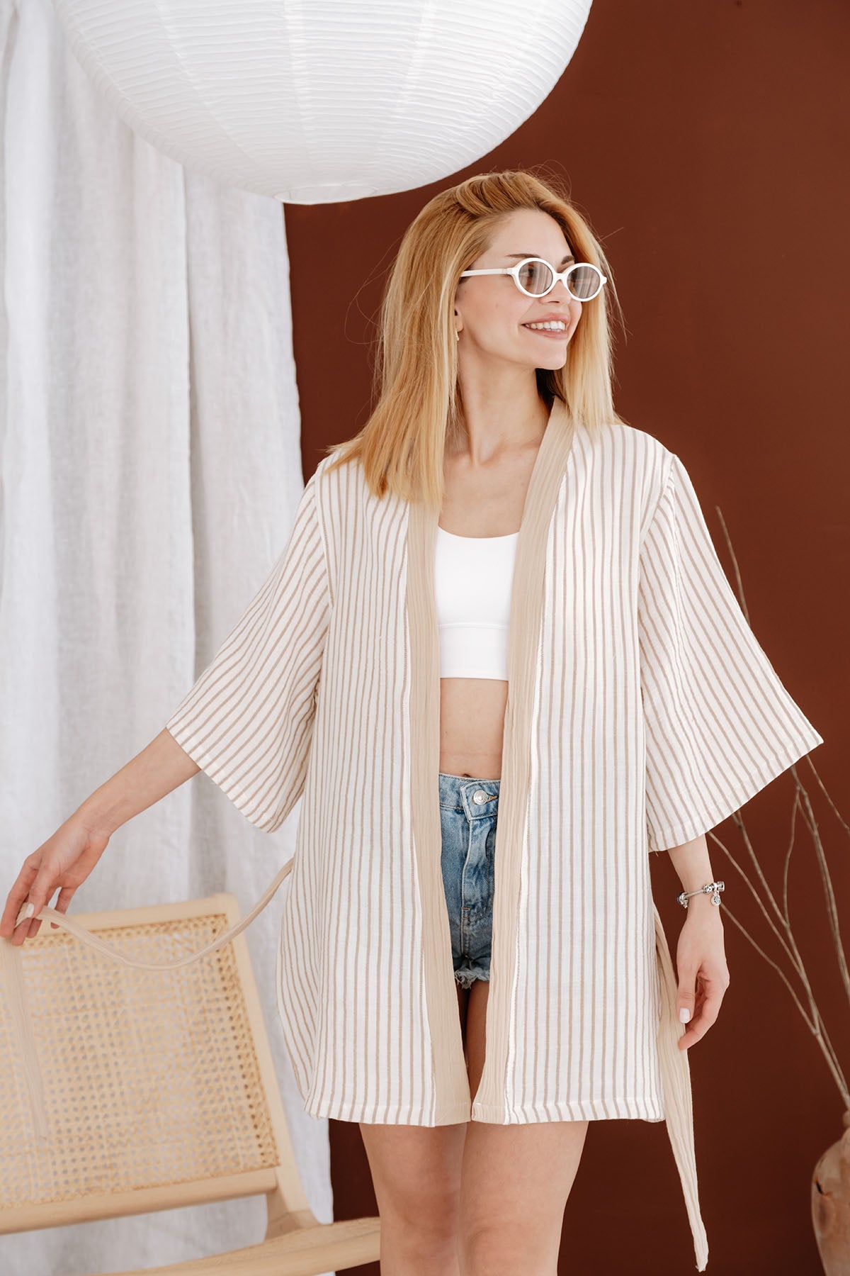 2 Kat Müslin Kimono image 7