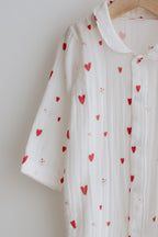 Müslin Bebek Tulumu  | Red Hearts image 2