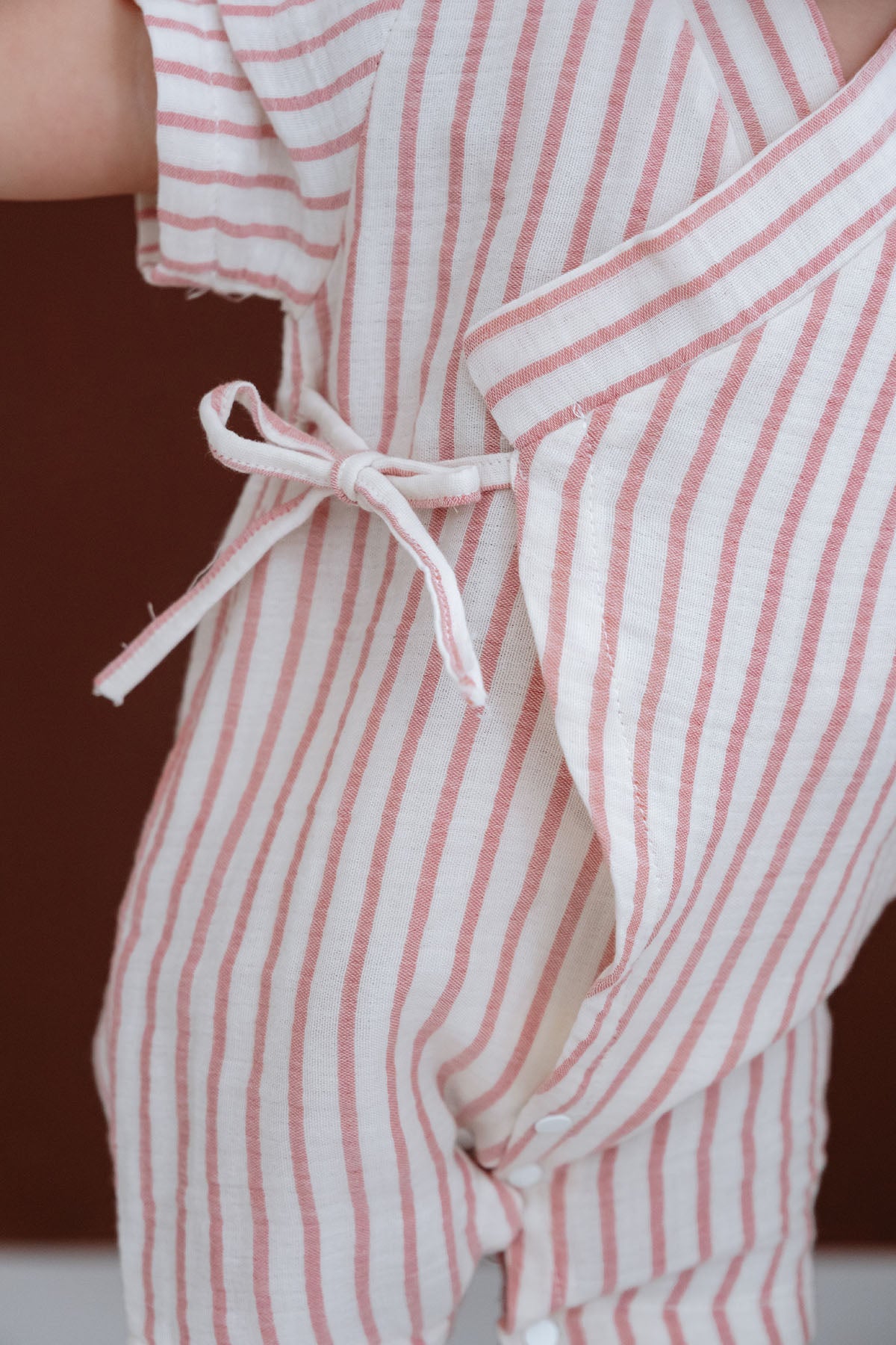 %100 Pamuk Müslin Bebek Çocuk Kimono Romper - Kısa Tulum image 2
