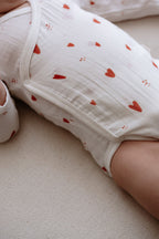 Müslin Kruvaze Body  | Red Hearts image 3