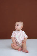 %100 Pamuk Müslin Bebek Çocuk Kimono Romper - Kısa Tulum image 3