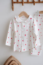 İnterlok Pijama Takımı  | Red Hearts image 5