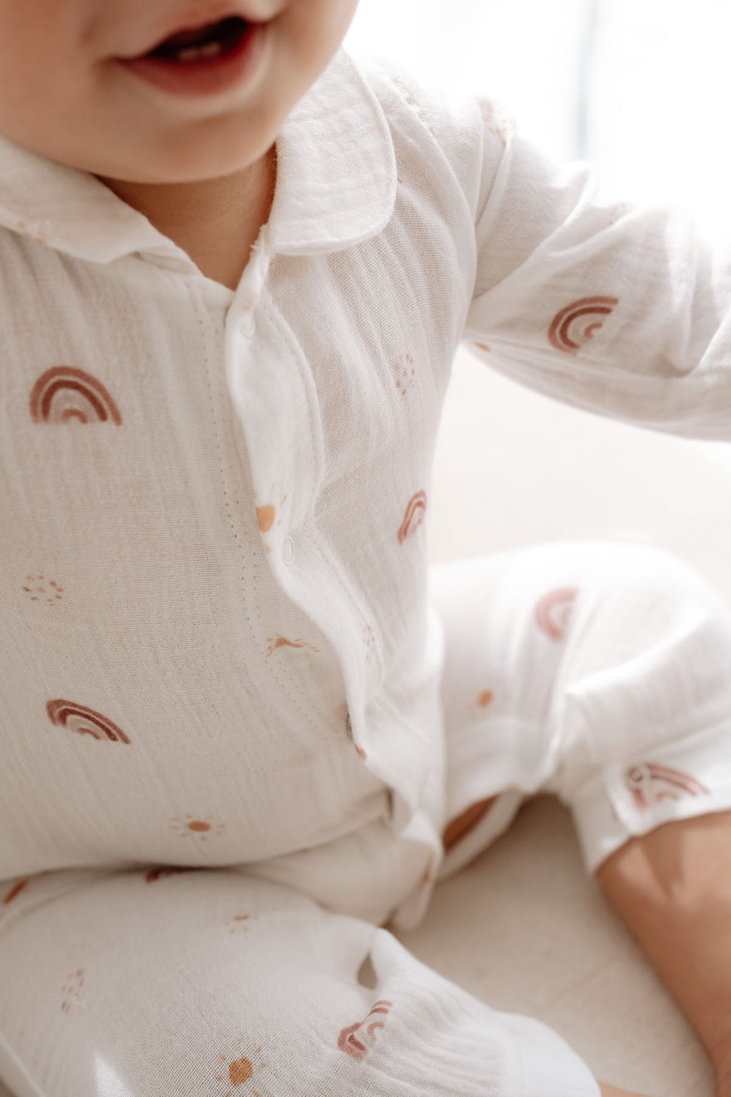 Müslin Bebek Tulumu  | Boho Rainbow image 4
