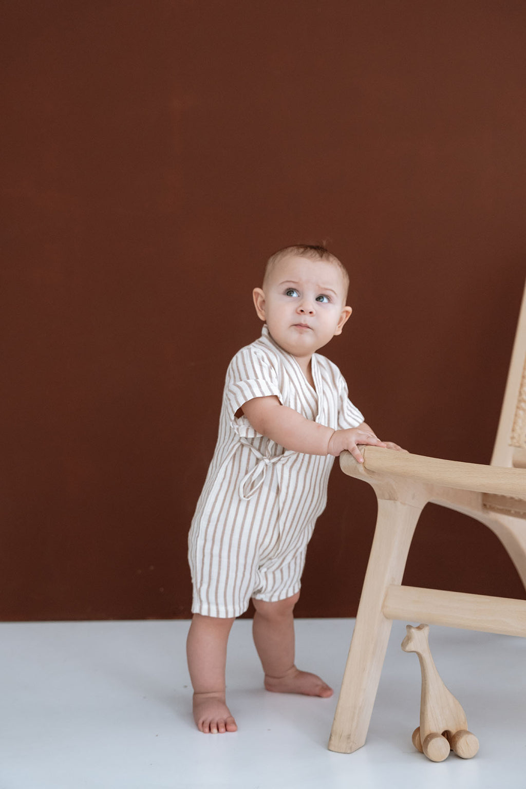 %100 Pamuk Müslin Bebek Çocuk Kimono Romper - Kısa Tulum image 9