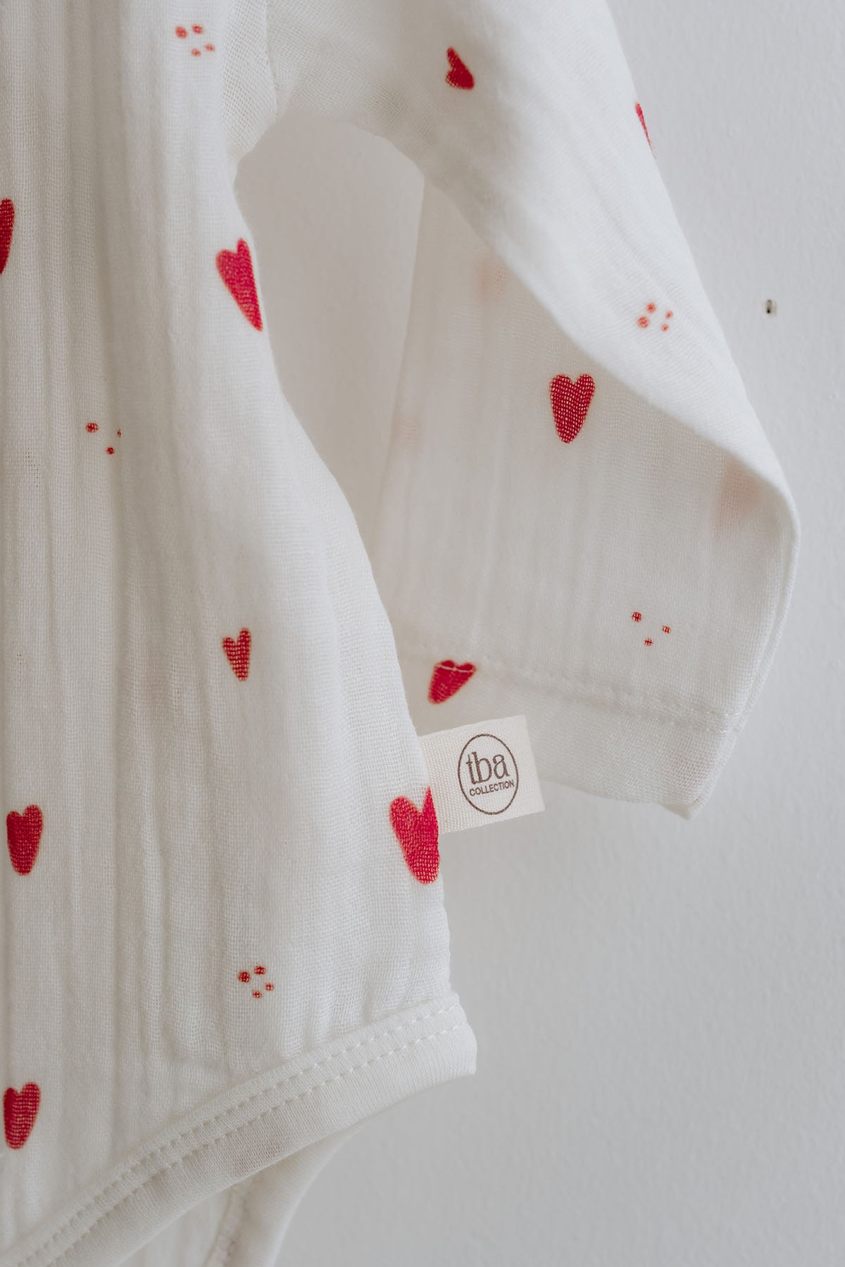 Müslin Kruvaze Body  | Red Hearts image 5