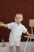 %100 Pamuk Müslin Bebek Çocuk Kimono Romper - Kısa Tulum image 0