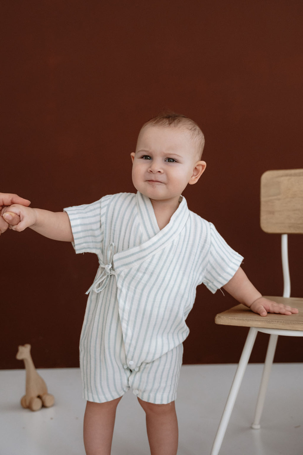 %100 Pamuk Müslin Bebek Çocuk Kimono Romper - Kısa Tulum image 10