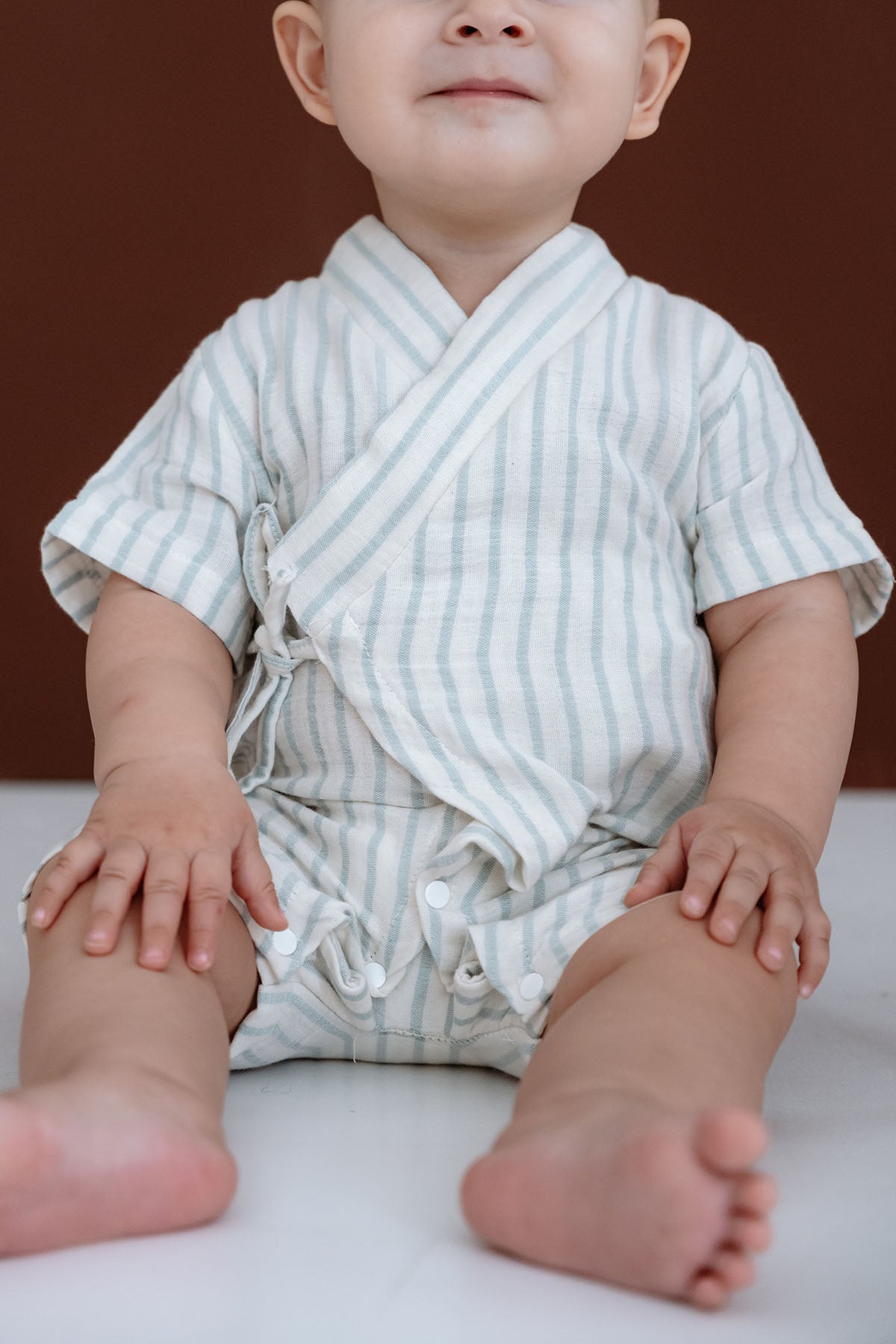 %100 Pamuk Müslin Bebek Çocuk Kimono Romper - Kısa Tulum image 11