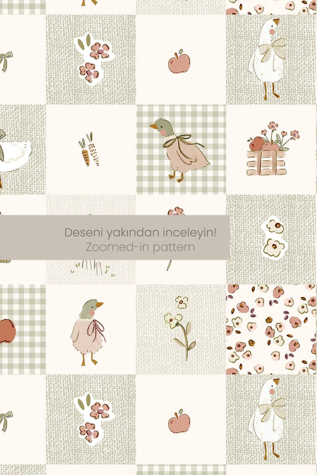 Anne Yanı Nevresim Takımı (60x100)  | Cozy Goose image 5