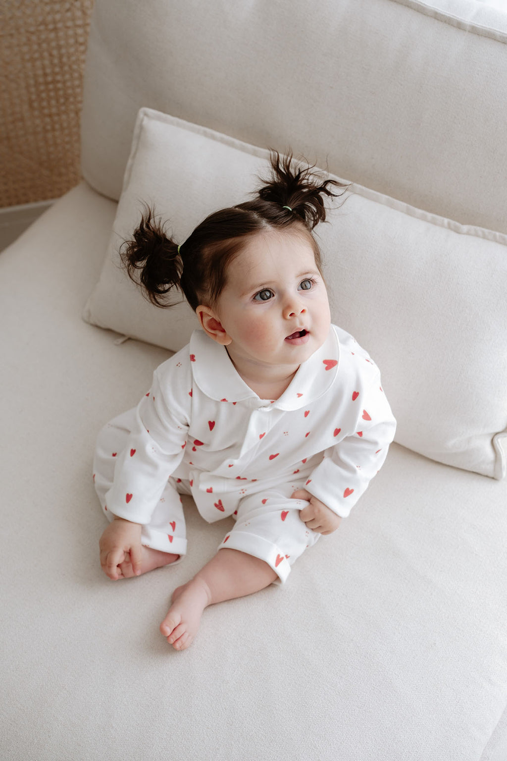İnterlok Pijama Takımı  | Red Hearts image 0