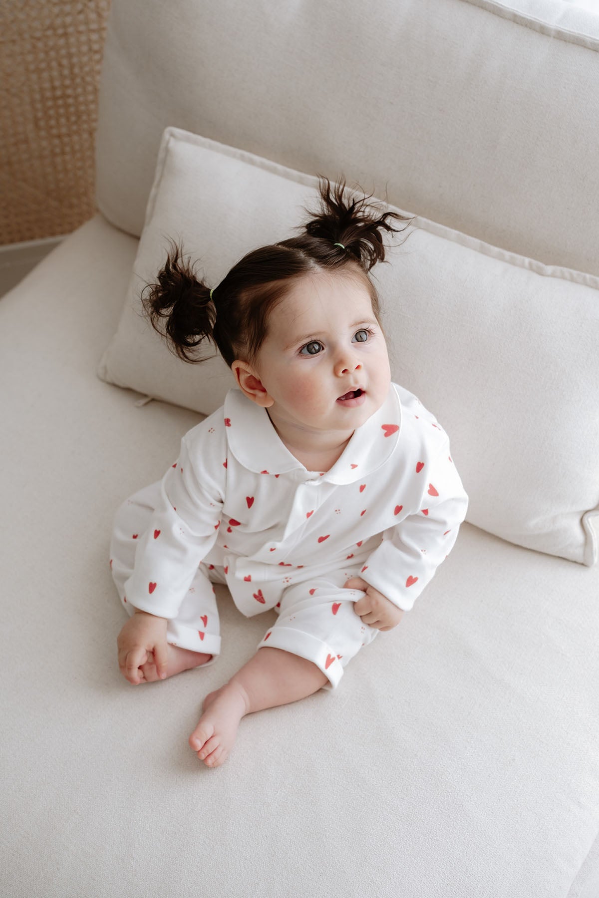 İnterlok Pijama Takımı  | Red Hearts image 0