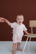 %100 Pamuk Müslin Bebek Çocuk Kimono Romper - Kısa Tulum image 0