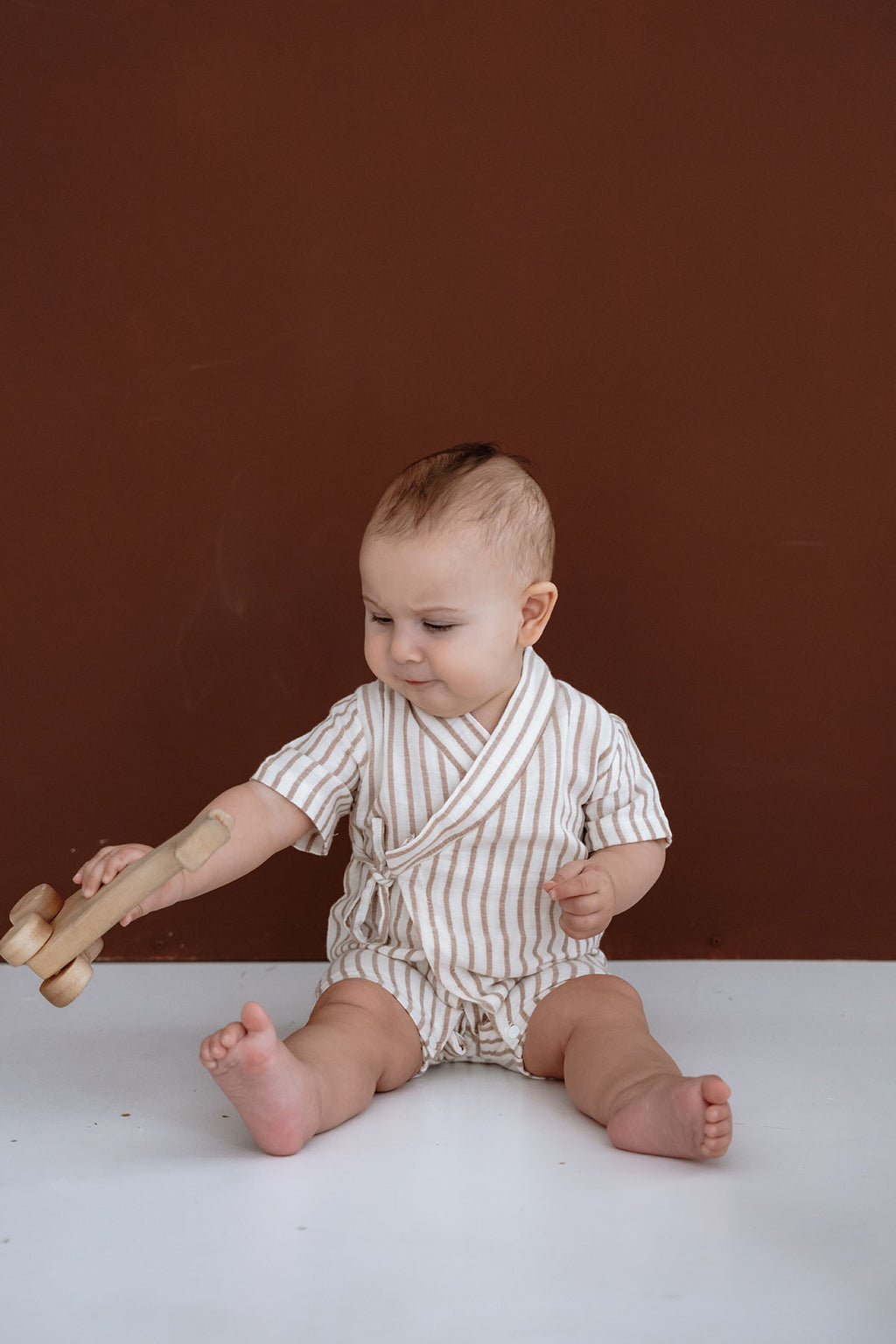 %100 Pamuk Müslin Bebek Çocuk Kimono Romper - Kısa Tulum image 8